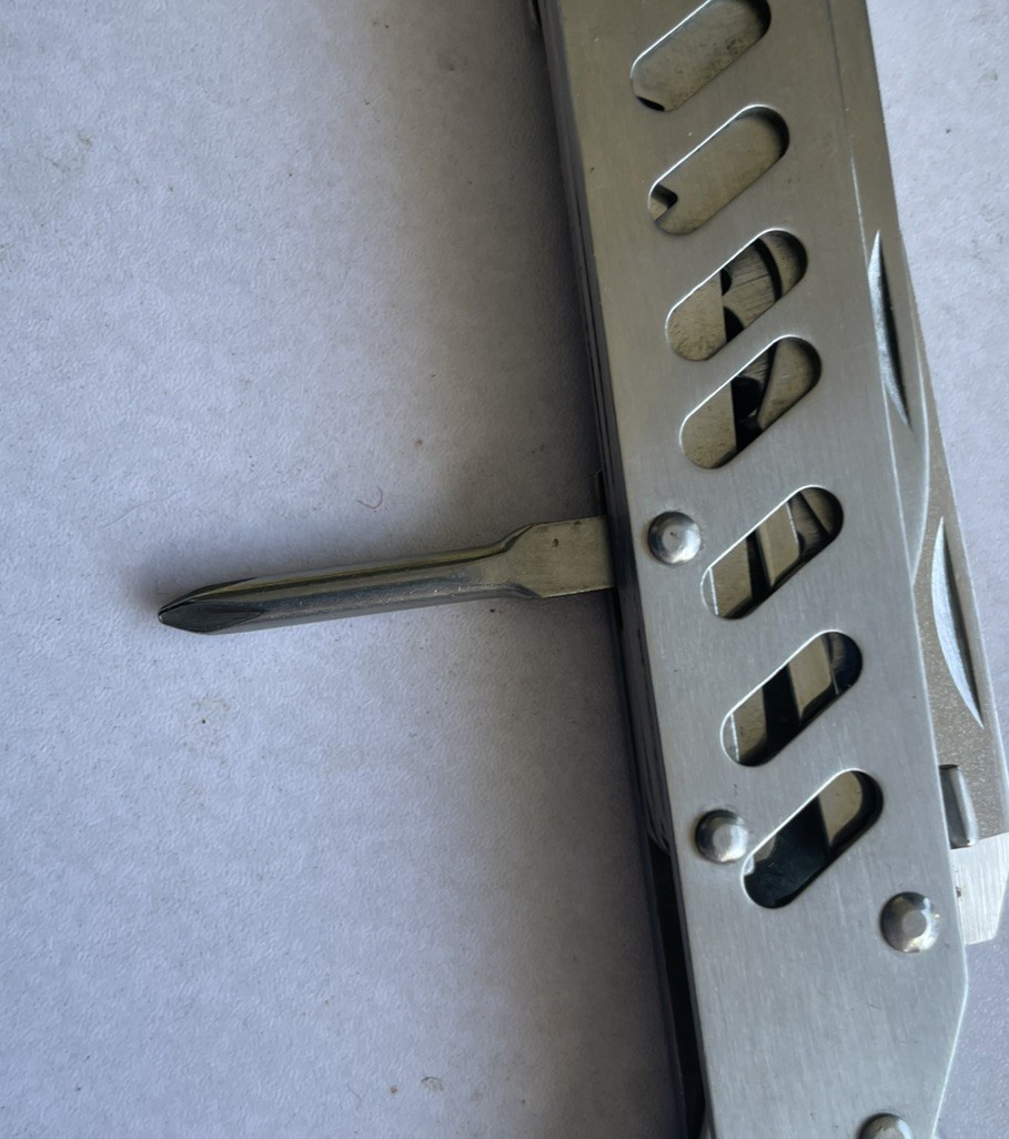 Adjustable Wrench Multi Tool w/ Screwdriver Knife Stainless 6”