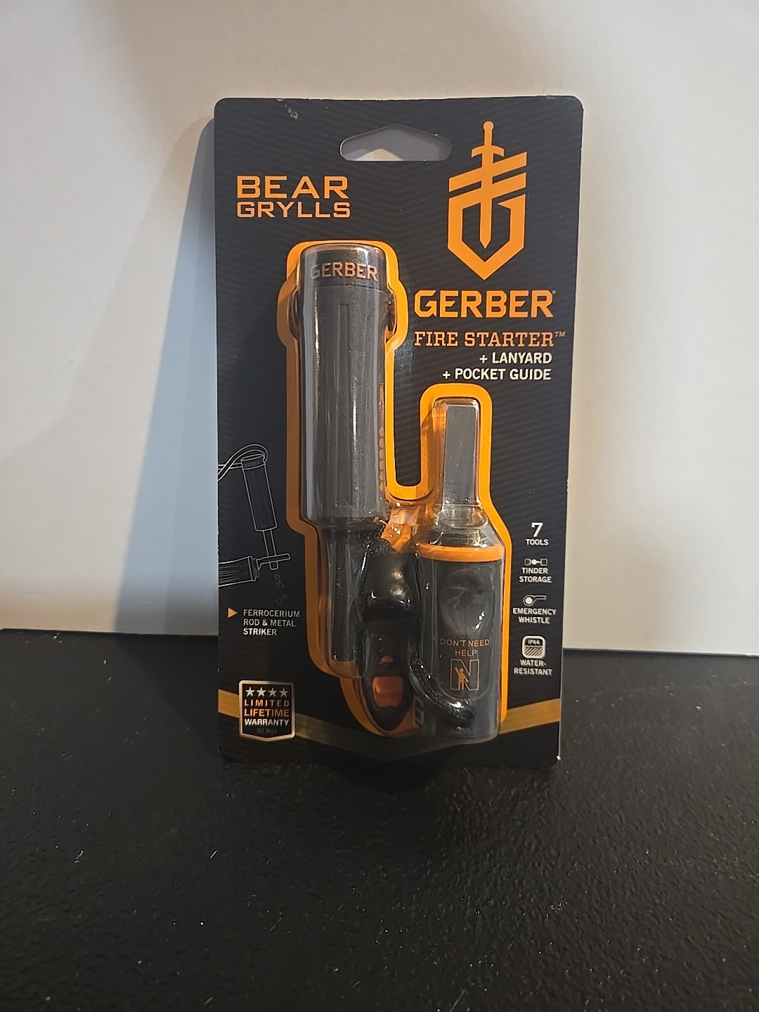 Bear Grylls fire starter+lanyard+pocket Guide NIB great Gift Camping Survival
