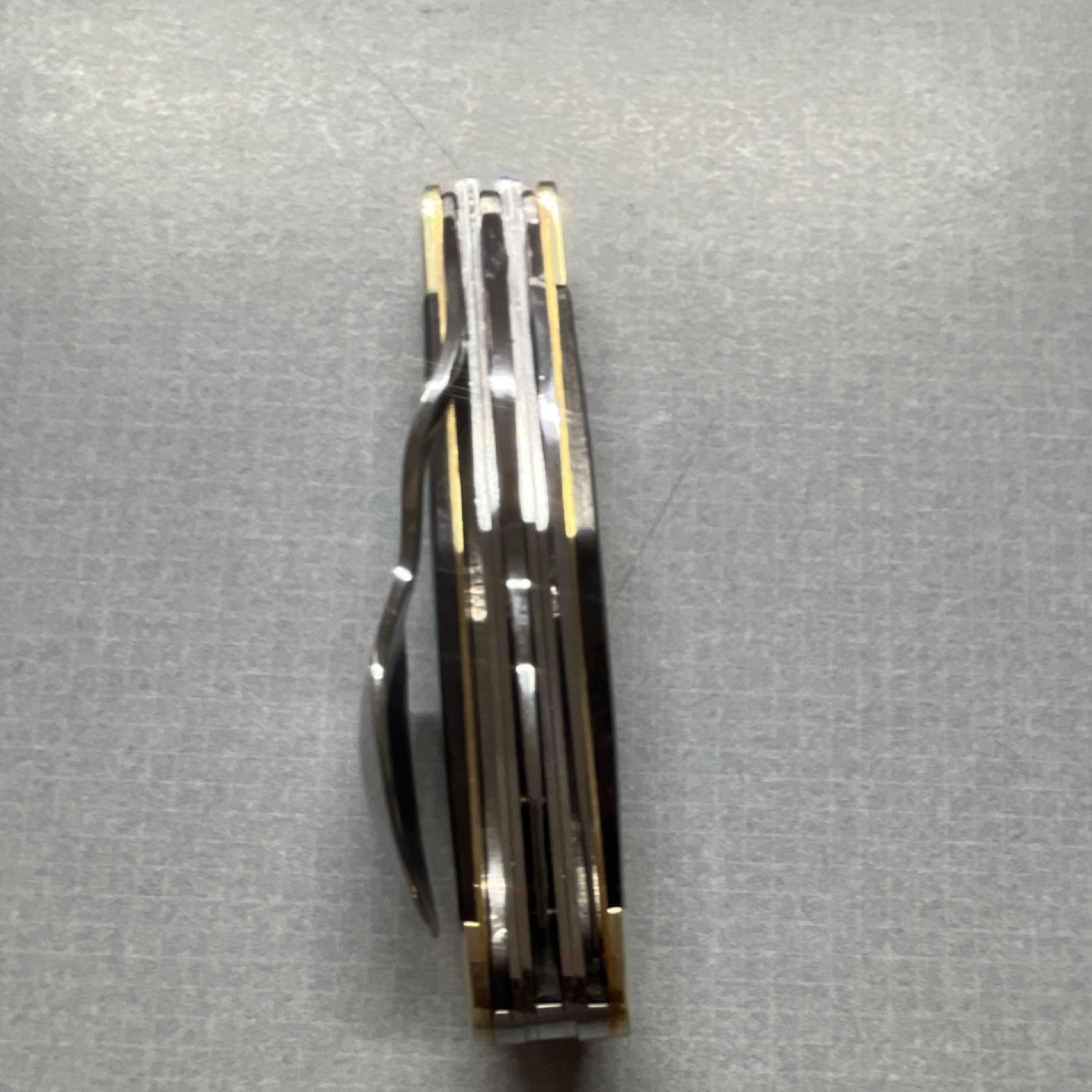 Folding Multi-tool Knife Fork Spoon Stainless Steel Black Gold Handle