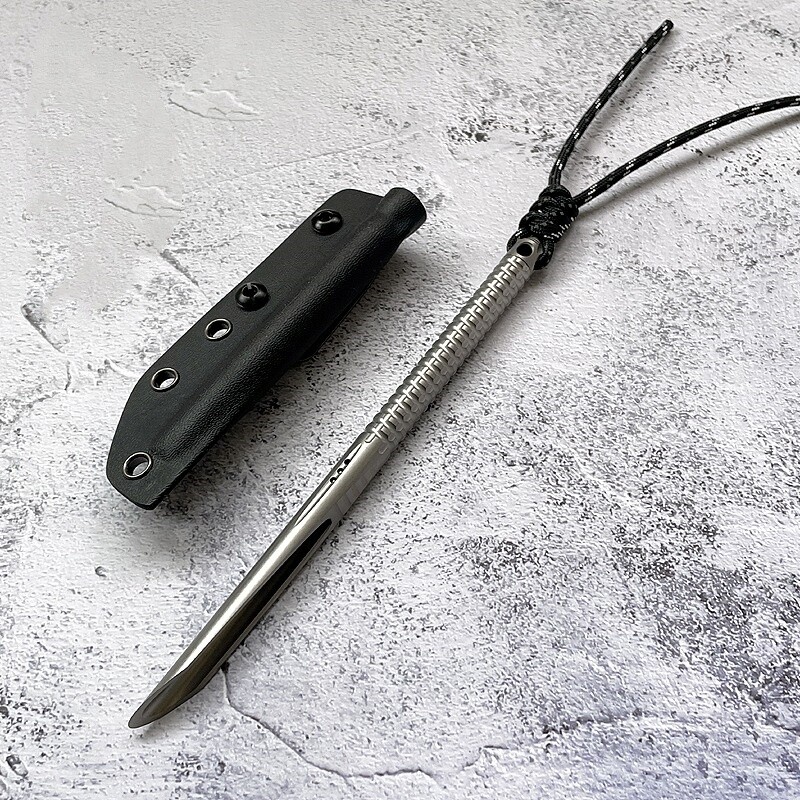 Titanium Outdoor Multi Tool EDC Tea Knife Ice Pick Tea Cake Pick with K Sheath