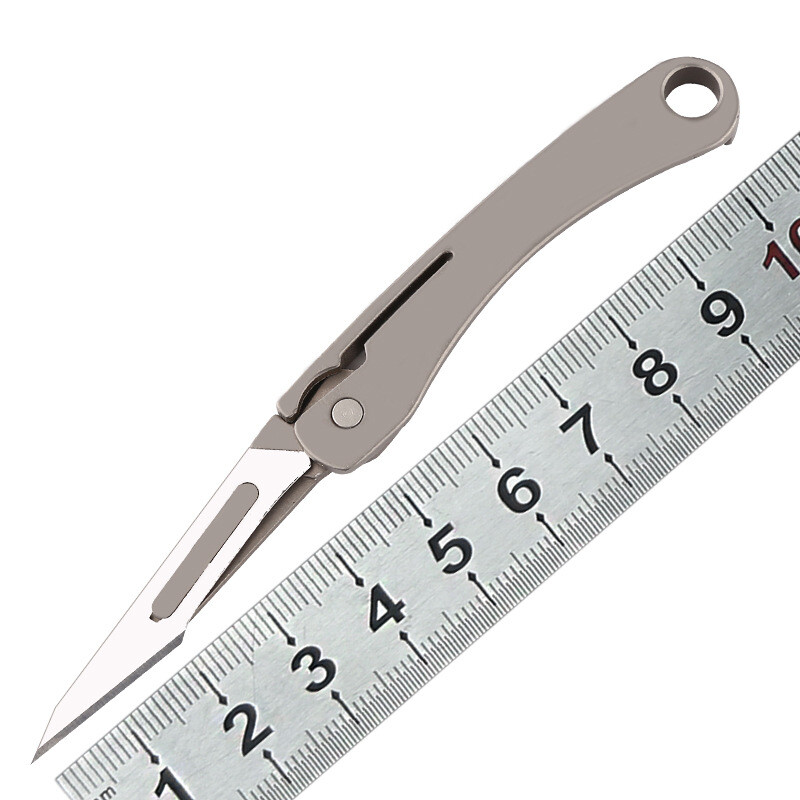 TC4 Titanium Portable Keychain Utility Knife Outdoor EDC Surgical Folding Knife