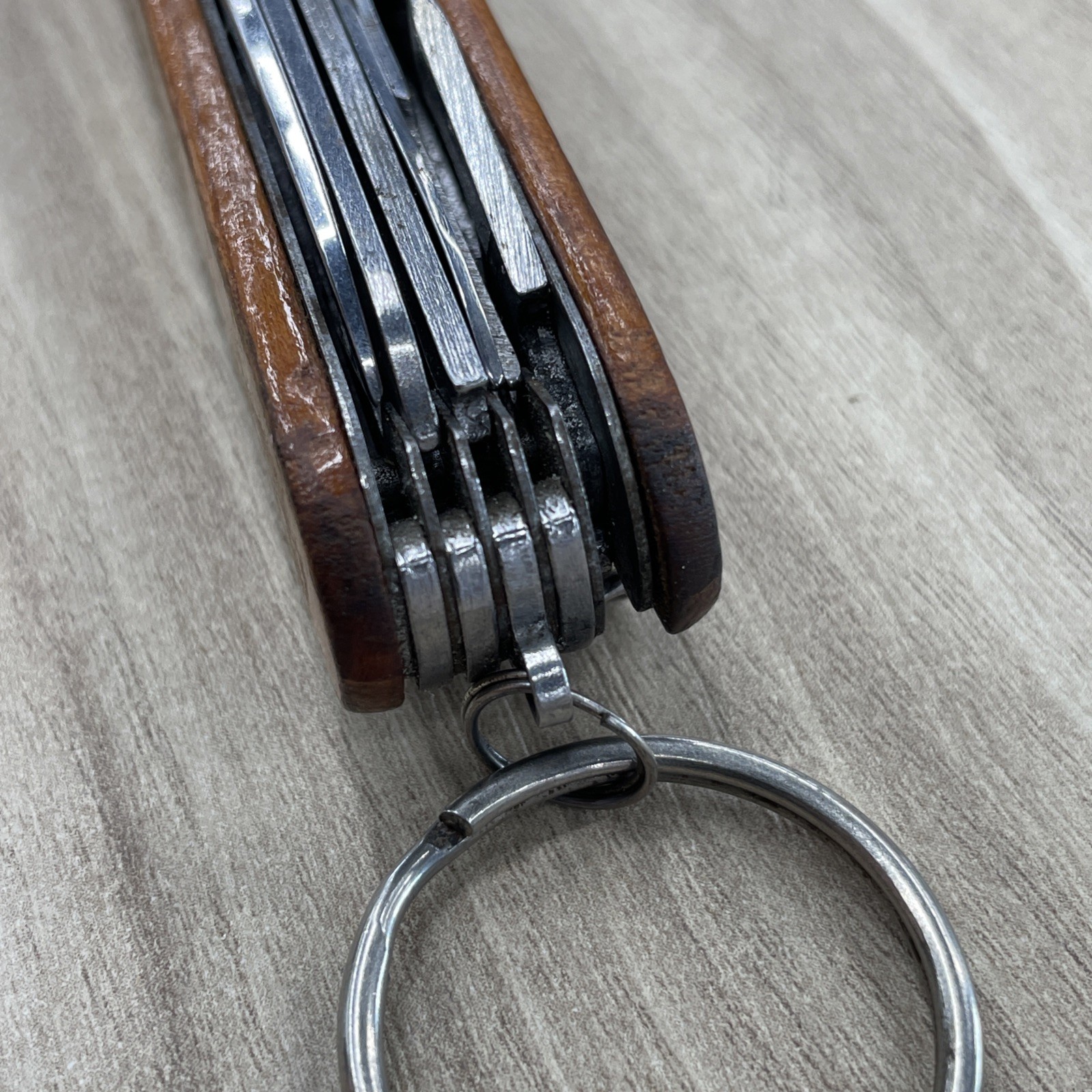 Multi Tool Pocket Knife wood handle Screwdriver, saw, scissors