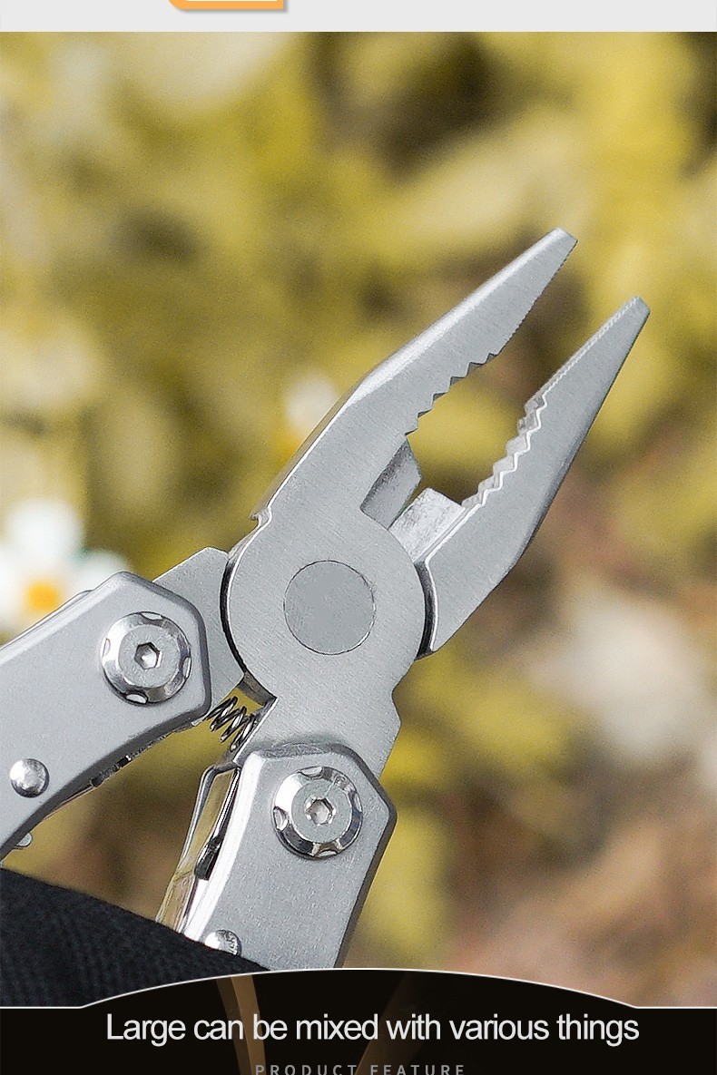 Multifunction Stainless Steel MultiTool – Small Size Folding Pliers with Key Ring