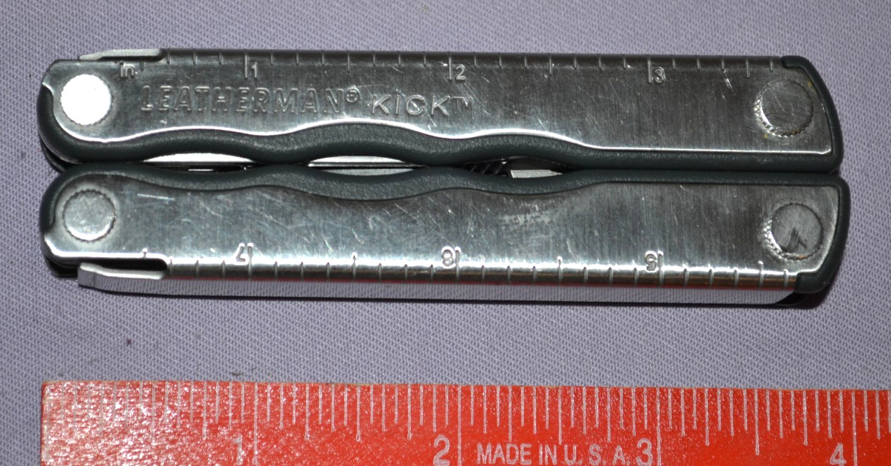 Genuine Leatherman Kick Silver Multi-Tool Knife, Pliers & Other Tools — Great