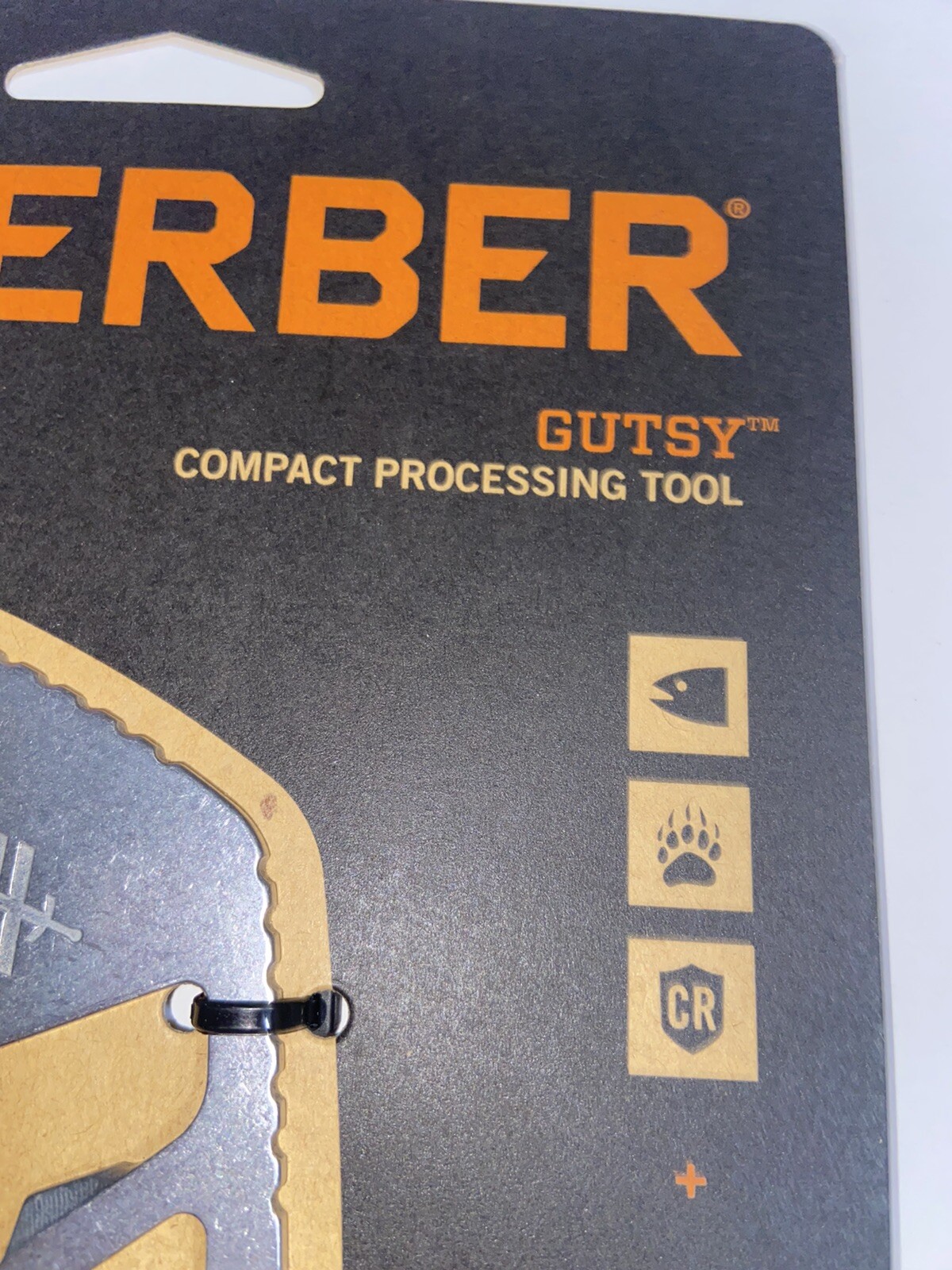 Gerber Gutsy Black Four Function Compact Processing Tool Scale Gut Scoop Open