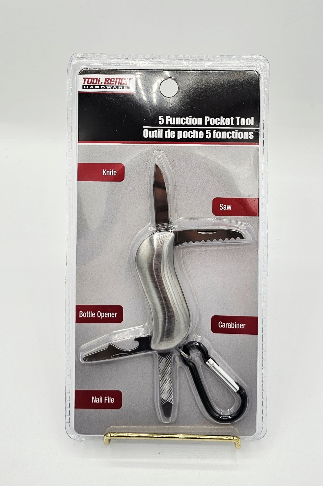 BRAND NEW Tool Bench Hardware 5 Function Pocket Tool KNIFE SAW NAIL FILE + MORE