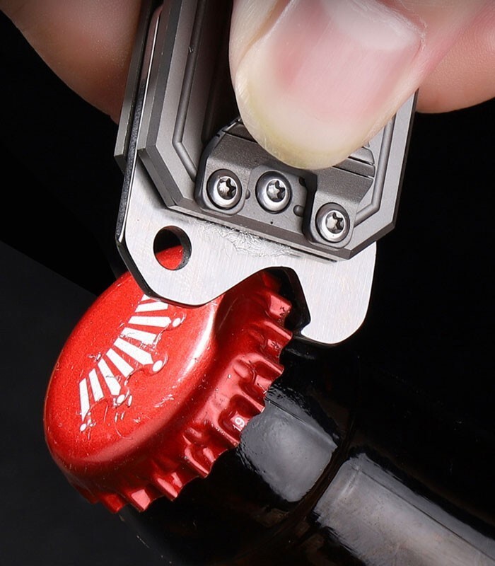 Titanium Alloy Mini Pocket Folding Knife Opener Keychain Outdoor EDC Multi Tools