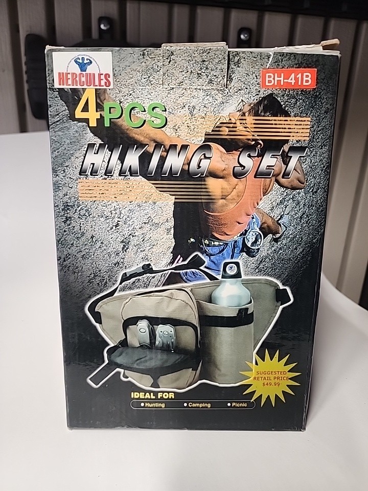 Hiking Set 4 Pcs HERCULES ,500 me Water Bottle,12 In 1 Multi Tool,Hunting Knife