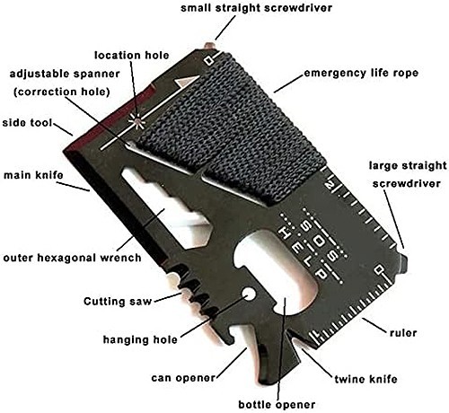 NEW Survival Card – Multi-Purpose Pocket Sized Survival Tool Stainless Steel