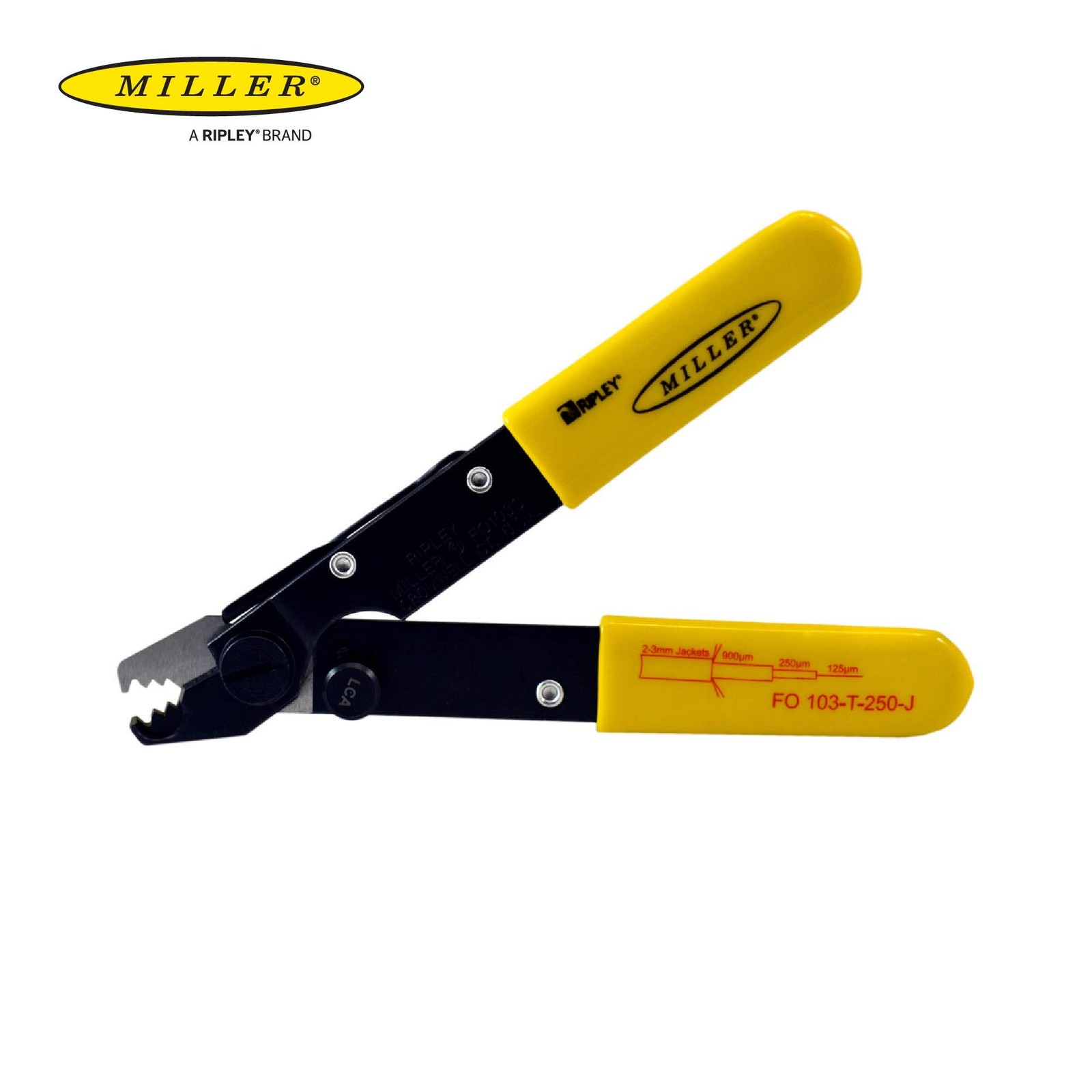Miller FO 103T250J Series ThreeHole Fiber Optic Stripper for Working Technici…