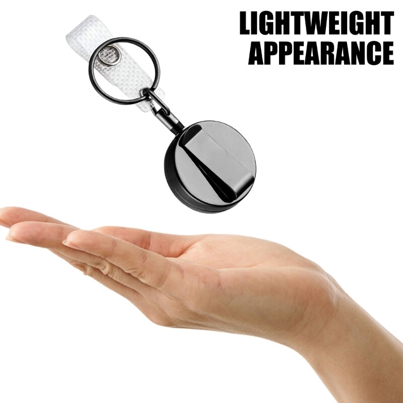 Retractable Keychain Heavy Duty Carabiner Holder Badge Reels for Office School