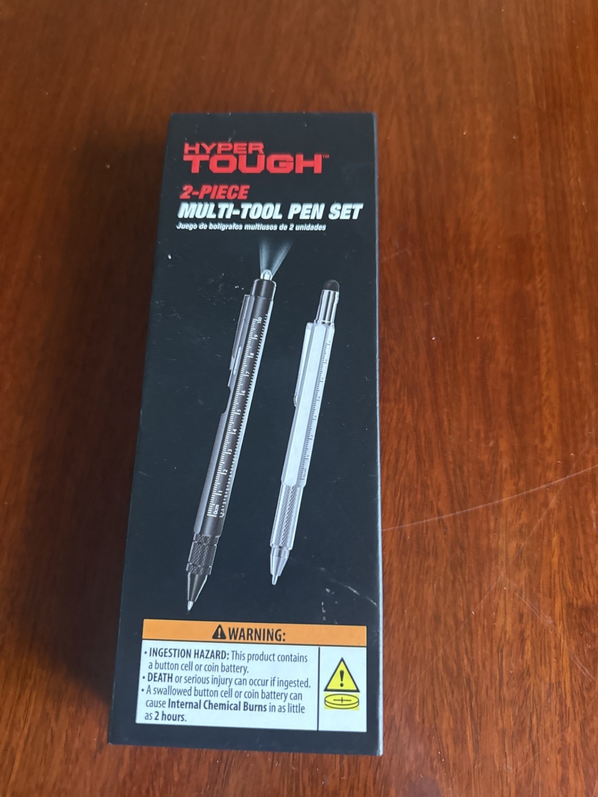 Hyper Tough 2-Piece Multi-Tool Pen Set Black NEW BOX