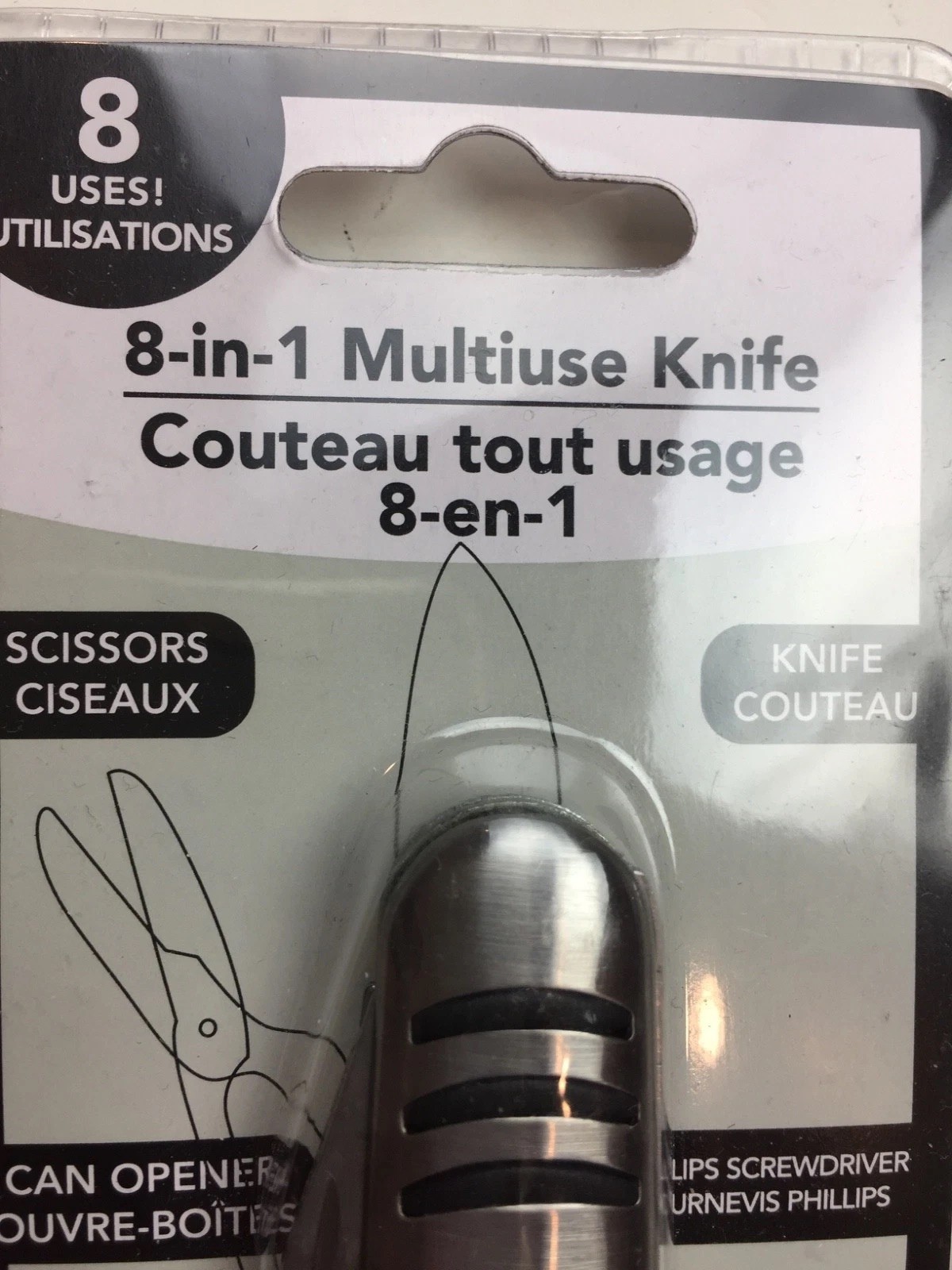 Pocket 8-in-1 Knife Scissors Can Opener Nail File Corkscrew Bottle Opener New