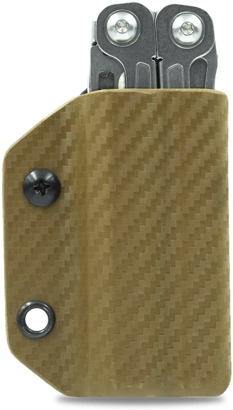 Clip & Carry Leatherman Sheath-Carbon Fiber Brown