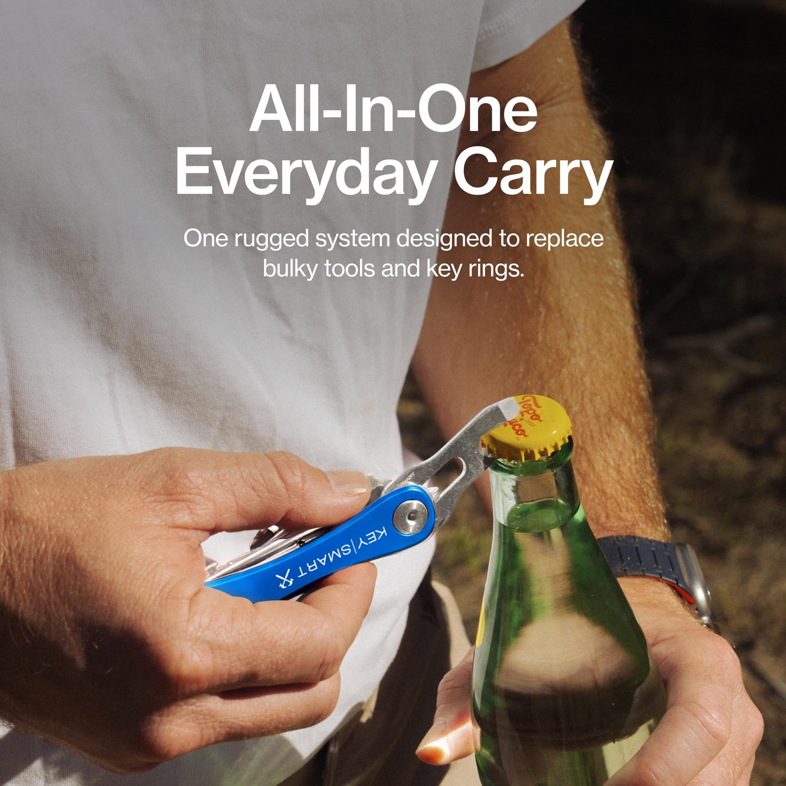 KeySmart Rugged – Multitool Key Holder for Keychain w/Bottle Opener and Pocke…
