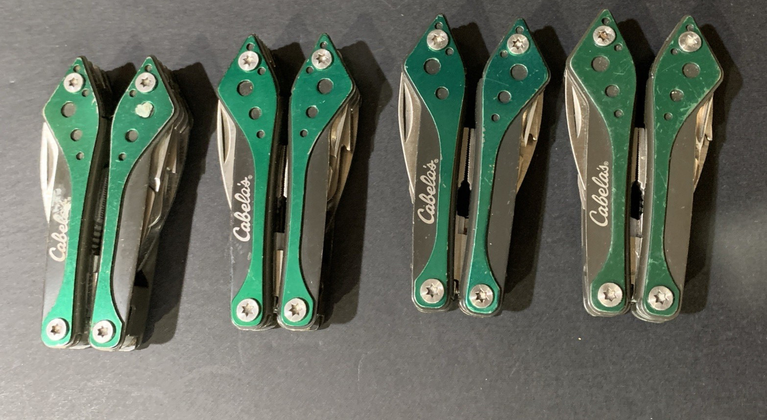 CABELA’S Mini Multi Tool Needle Nose Pliers Saw Knife Lot Of 10 NEW & USED