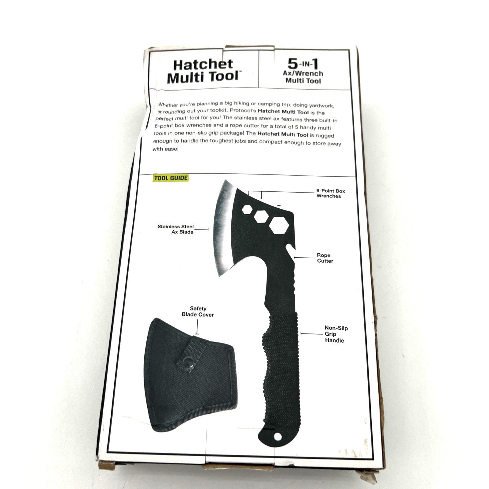 Protocol 5-in-1 Hatchet Multi-Tool Black Ax/Wrench Stainless steel