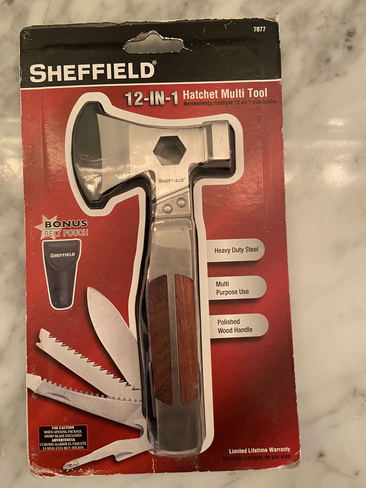 Sheffield Knife Hatcht 12-in-1 Multi-Tool Belt Pouch NEW Outdoor Camper Special