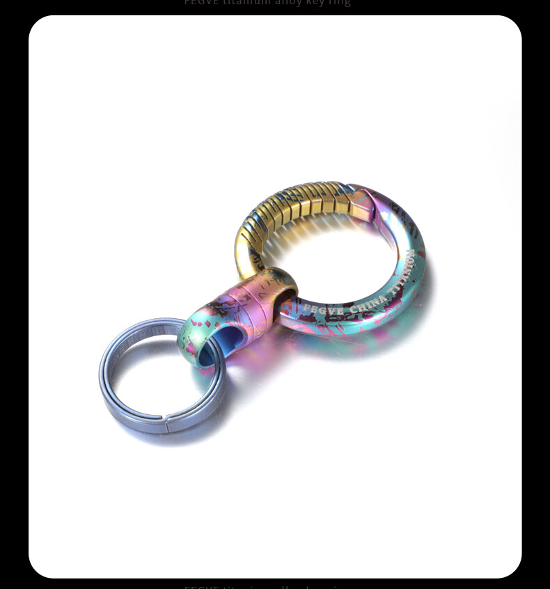 Titanium Alloy Swivel Key Chain Ring Keychain Connector 360° Rotatable Joint