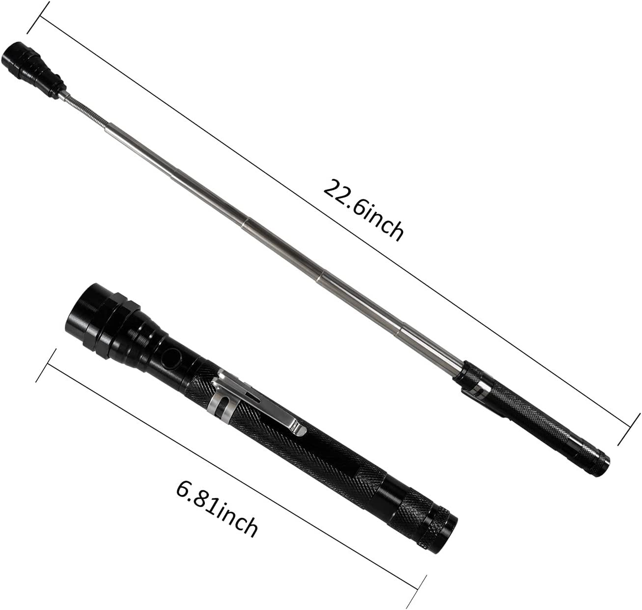Magnetic Flashlight Telescoping Pickup Tool Gifts for Men – Stocking Stuffer