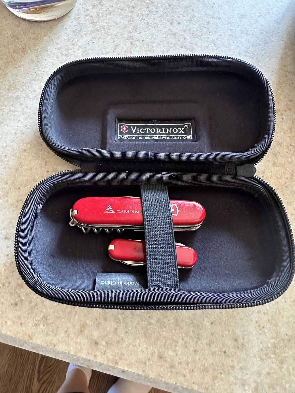 Victorinox Camper “Camping With Tent” 91mm & 60mm Classic Knife Case