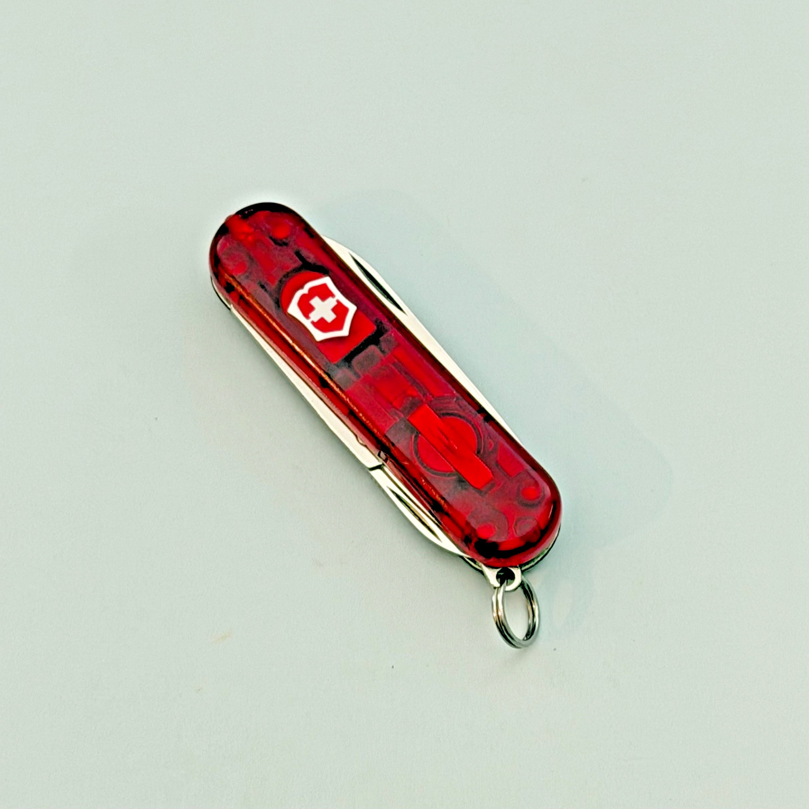 Tranparent Red Swiss Army Knife /Swiss Signature Lite/ Red LED