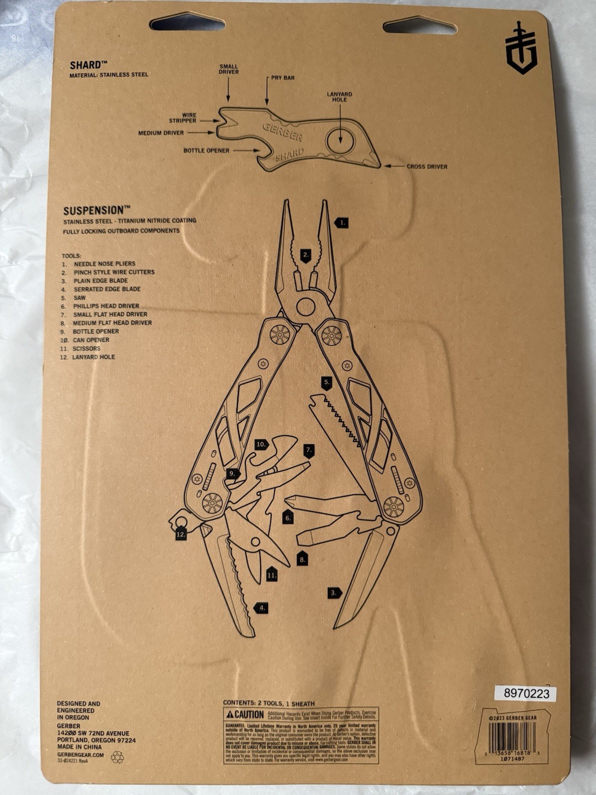 Gerber Suspension Multi-Tool and Sheath Shard Multi-Tool Pliers Set New Sealed