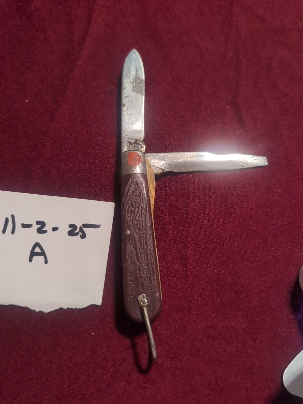 Klein Tools S-2 USA multi-tool knife & locking screwdriver, working, light rust