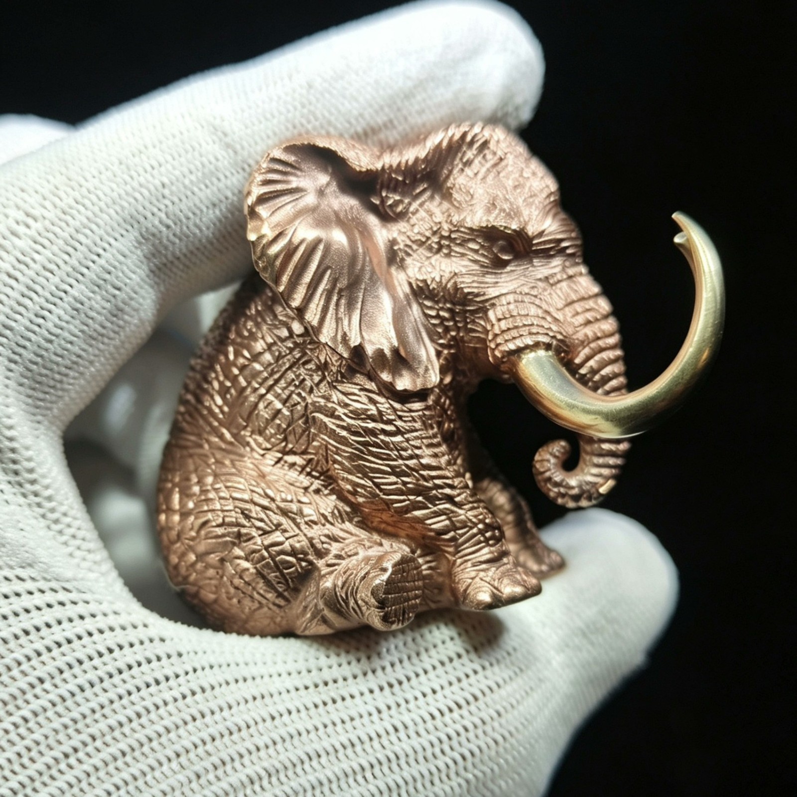 Pure Copper elephant handcraft animal statue sculpture ornament ‌Collection