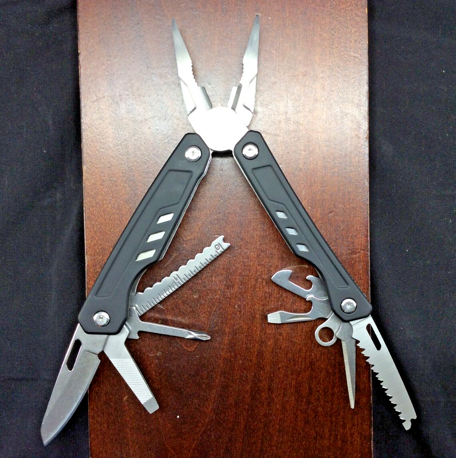 Ozark Trail Multi Tool Stainless Pliers Saw Knife Screwdrivers Openers W/Sheath