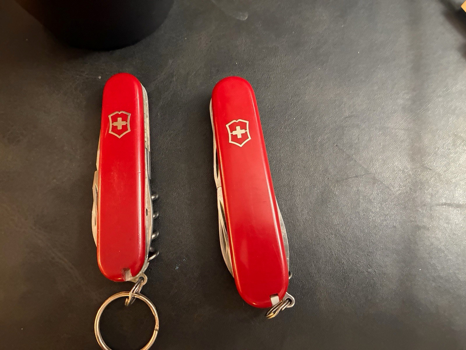 Victorinox Swiss Army Knife Lot of 2 Red 7-Tool Keyring 2.5in SS