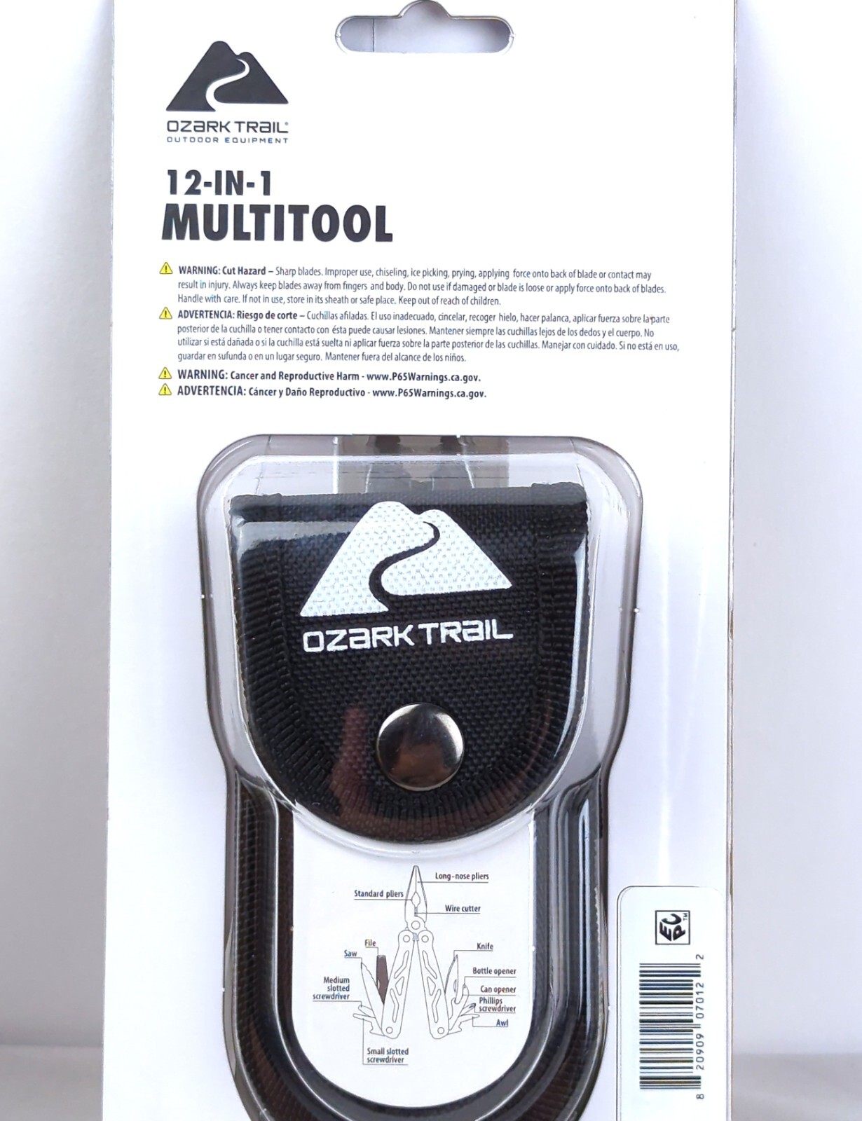 Ozark Trail 12-in-1 MULTI TOOL, Sheath INCLUDED, Camping Fishing Hunting, NIOP!