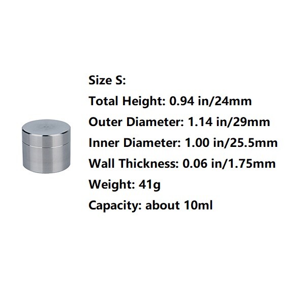 Stainless Steel Portable Pill Case Box Waterproof Round Pill Organizer Container