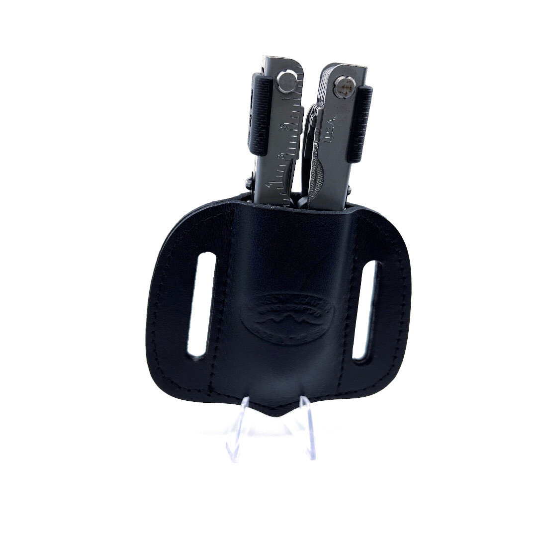 Barsony Leather Pancake Multi-Tool Sheath