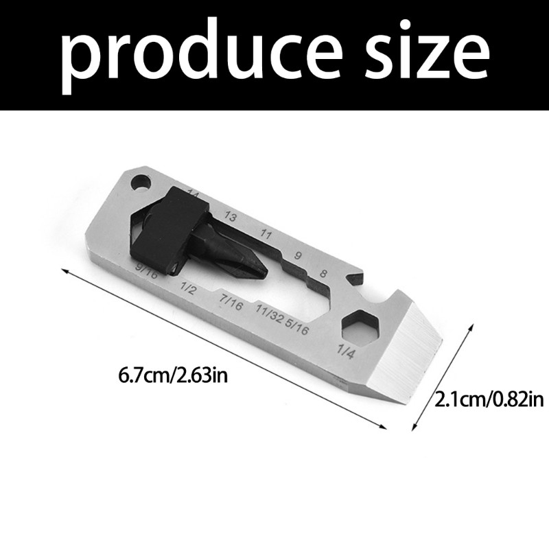 Portable Crowbars Bottles opener Nails Pullers Ruler Outdoor Defense Tool