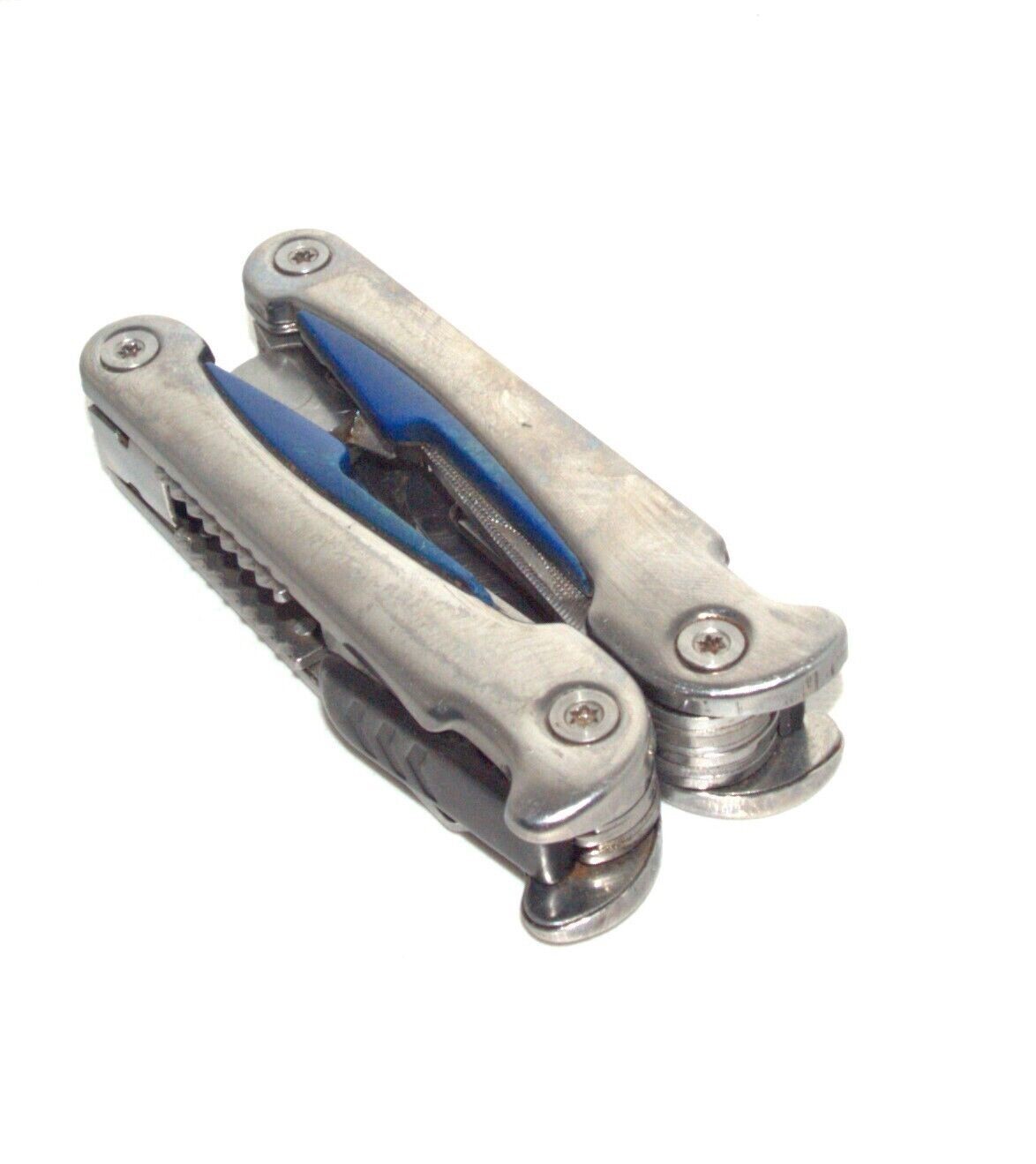 Vintage Sheffield 14 in 1 Stainless Steel Multi-Tool Locking 4 1/8″ x 1 3/4″