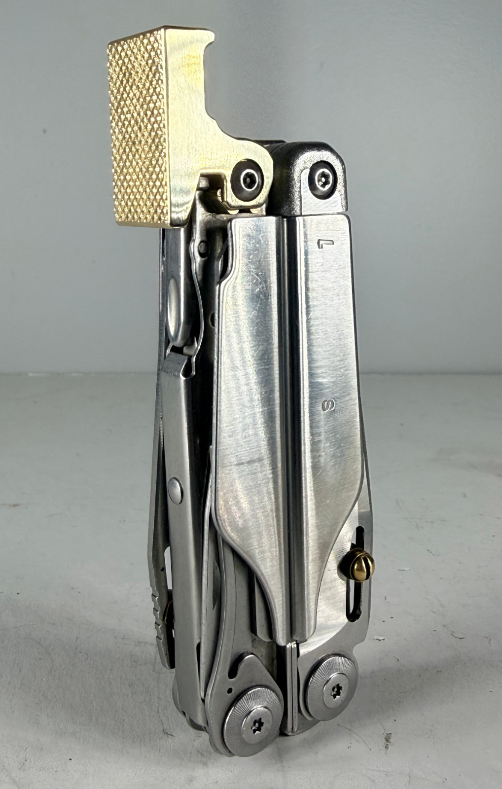 For Leatherman Surge, BRASS Hammer Head Mod, Modification, CNC Made,Locking,CAD