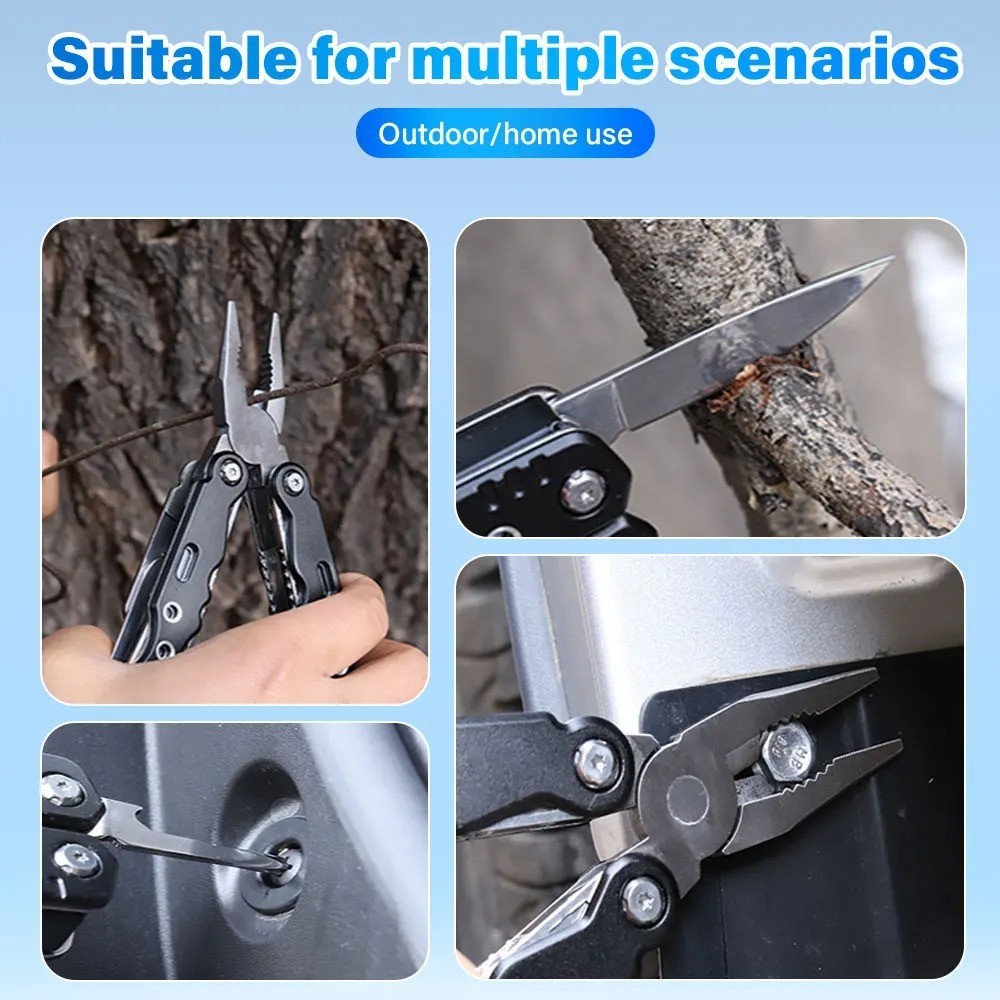 14-in-1 MINI Multitool Pliers Rugged & Practical Portable Pocket Camping Tools
