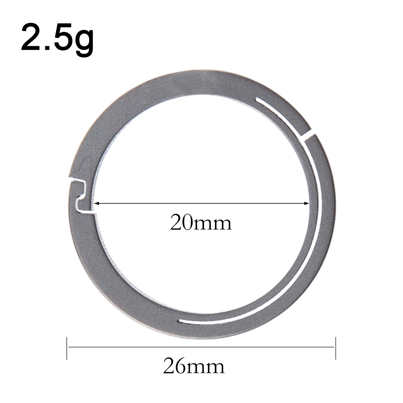 Light Weght Key Ring Side Pushing Key Organizer Slim Shape Smooth Edge Brand New