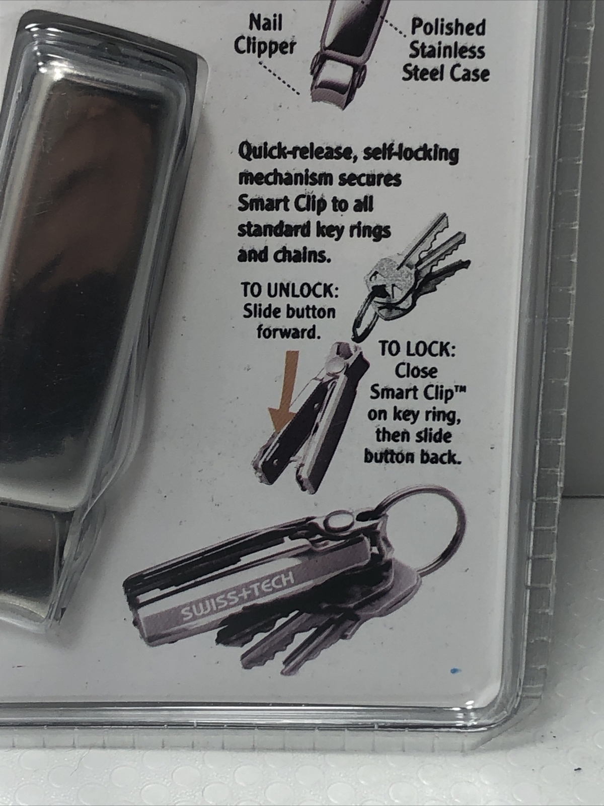 Swiss Tech Smart Clip Personal Care Key Ring Companion 9-in-1 SCCSSS NIP