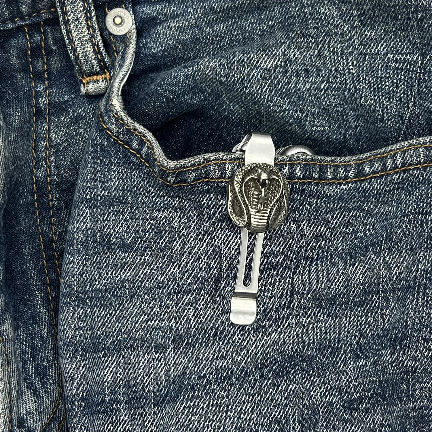 3D Copper Alloy Pocket Clip Decorative Badge For Leatherman Wave TTI Surge