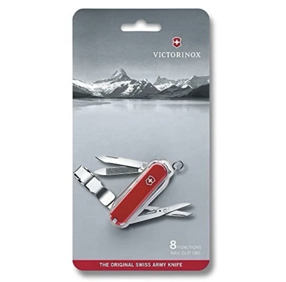 Victorinox Swiss Army 580 58mm Multi-Tool nail clippers Etching on both sides.