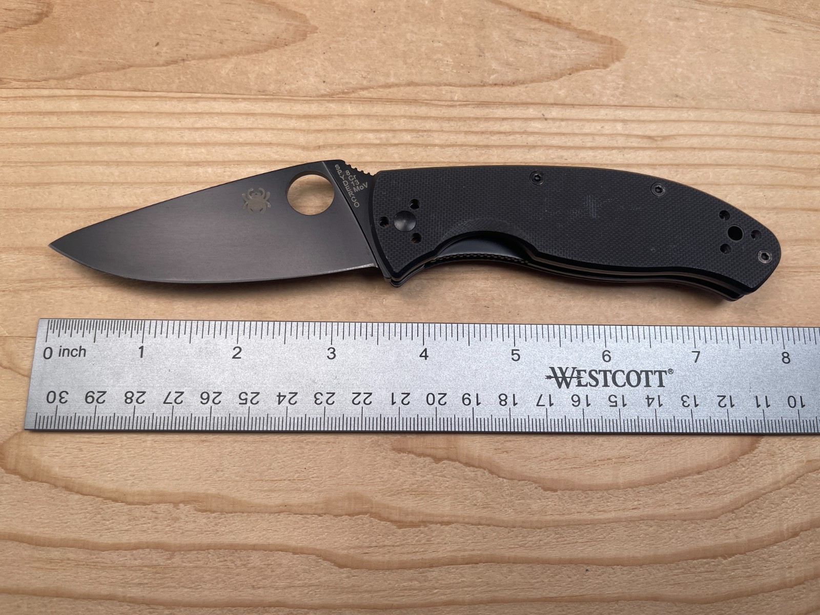 Spyderco Tenacious Black Plain Edge 8cr13Mov G10 Handle Folding Pocket Knife