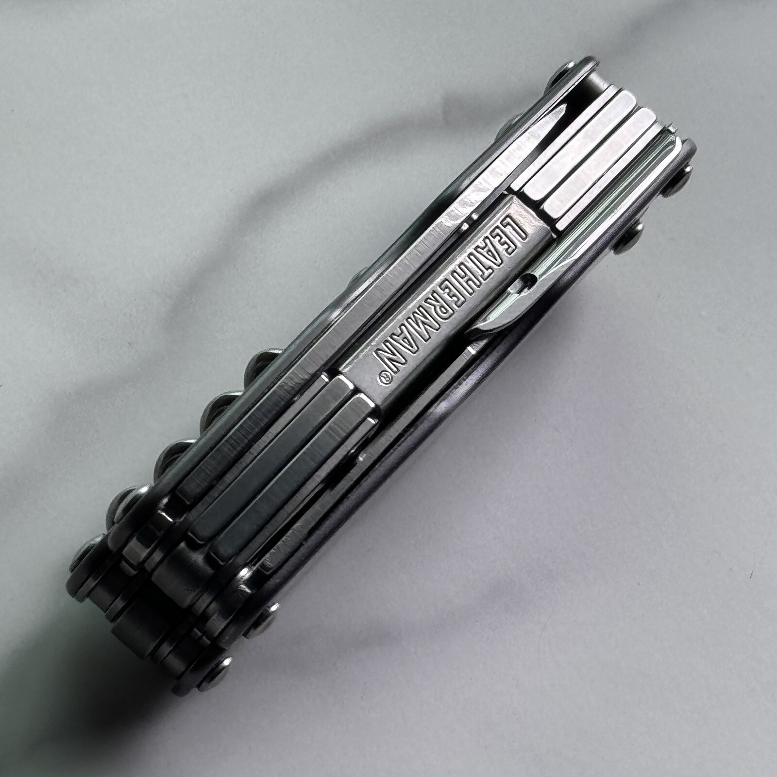New, Early Leatherman Juice CS4 Storm Gray multitool.