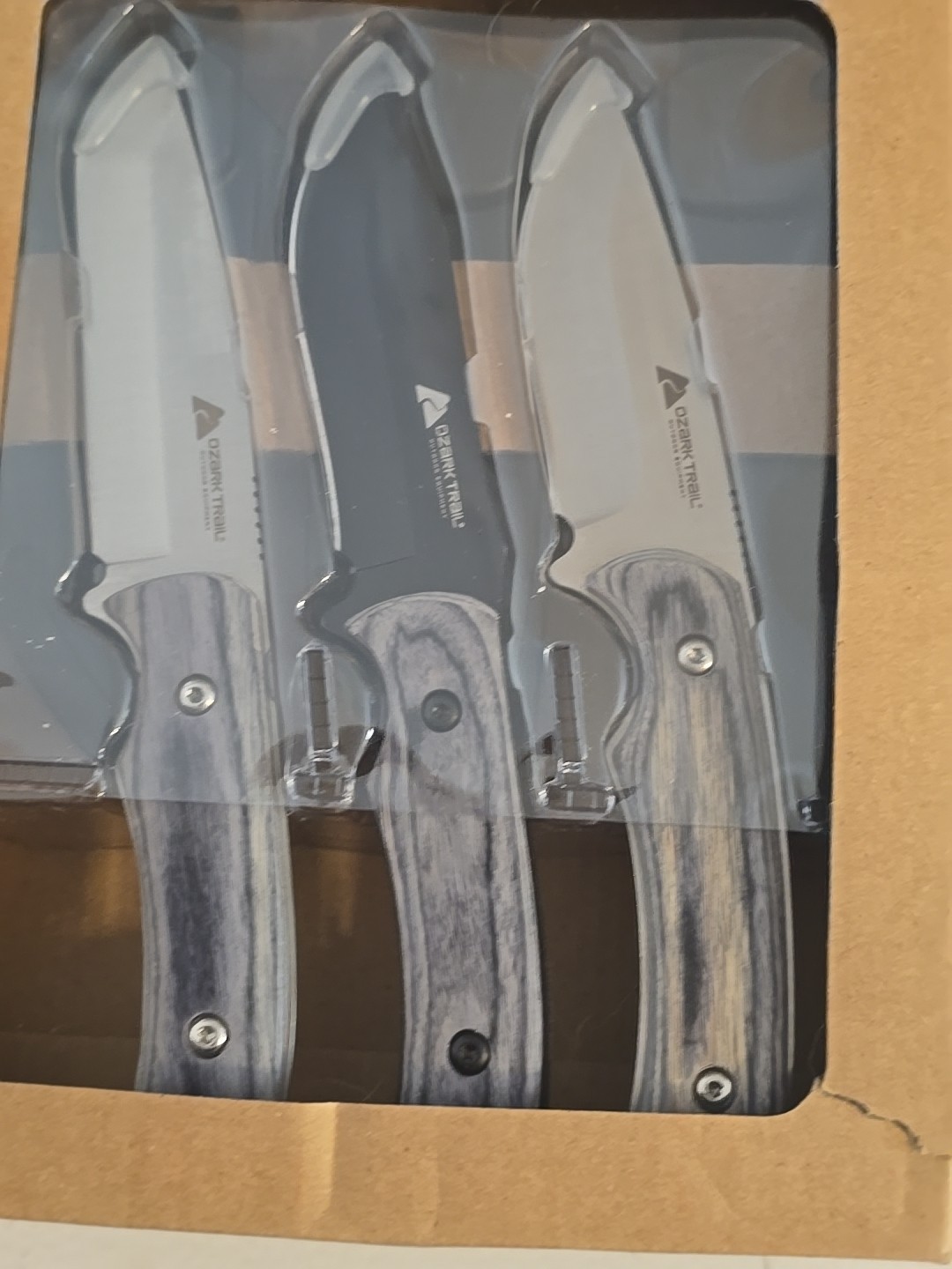 Ozark Trail 6 Pieces Hunting Knives Set, 3- 8 inch Fixed Blade Knife, 3 Sheaths
