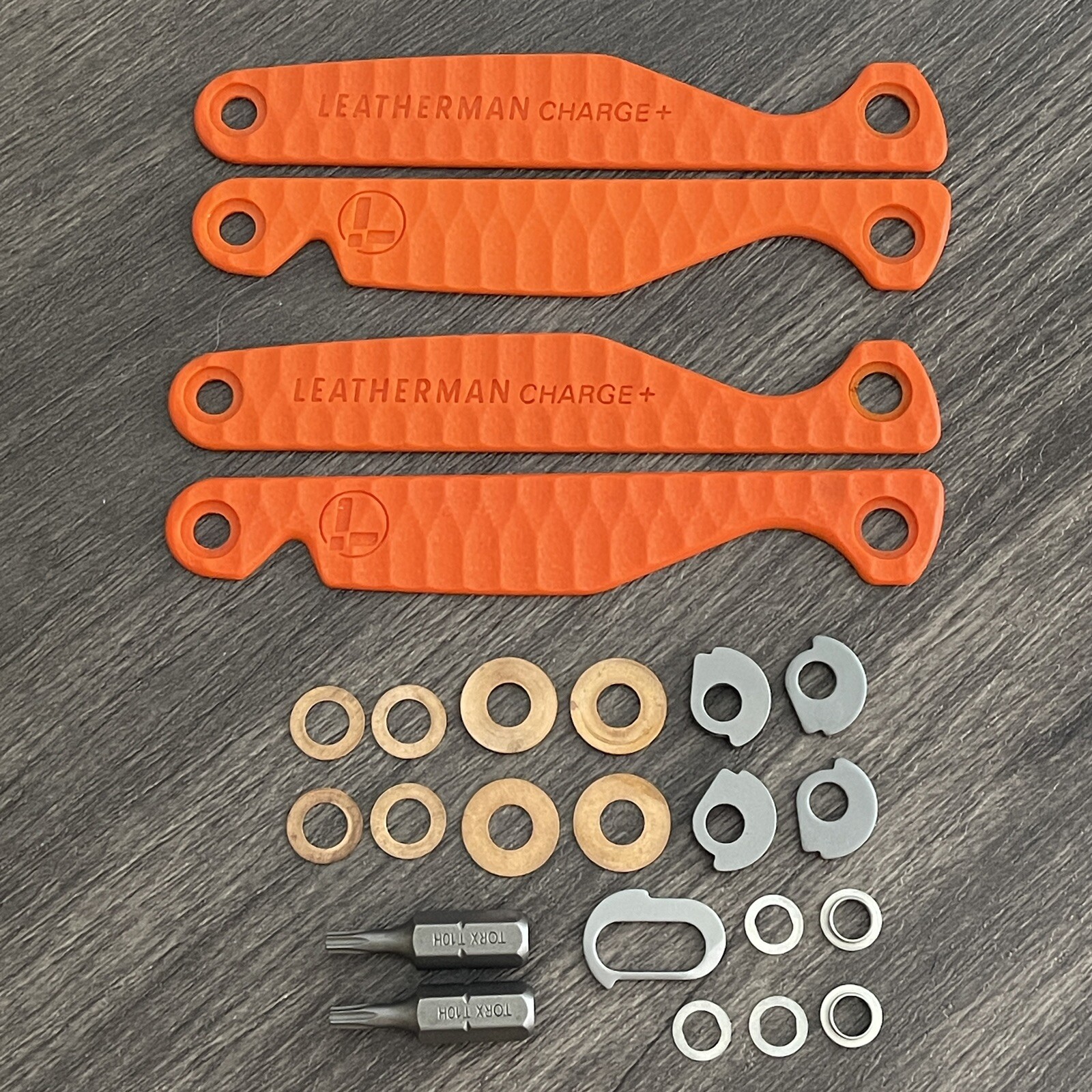 Leatherman Charge Plus G10 Orange Carbon Fiber Scales replacement part ORIGINAL