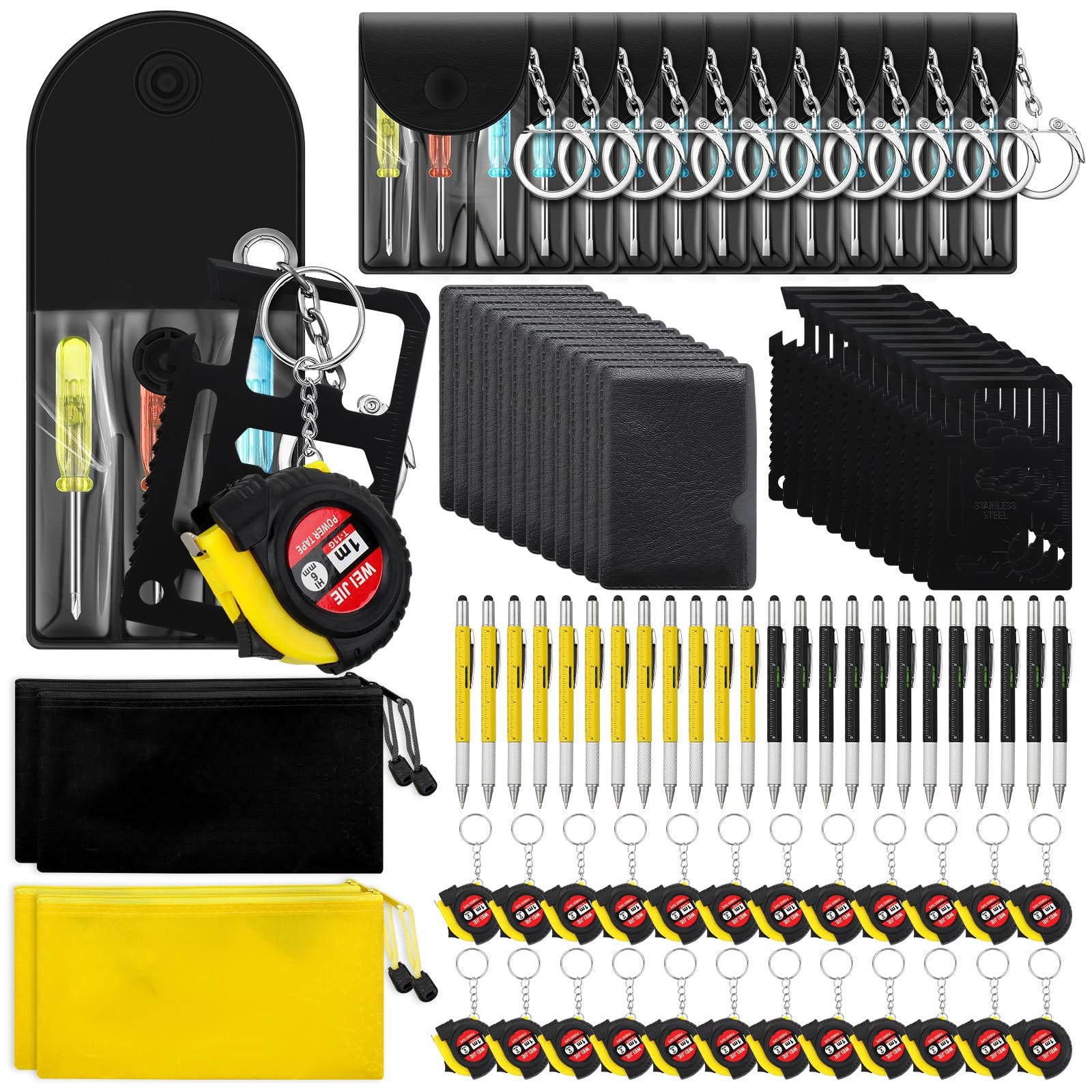 100 Pcs Mini Tape Measure Keychain Set Bulk Gifts for Men Father’s Day Party …