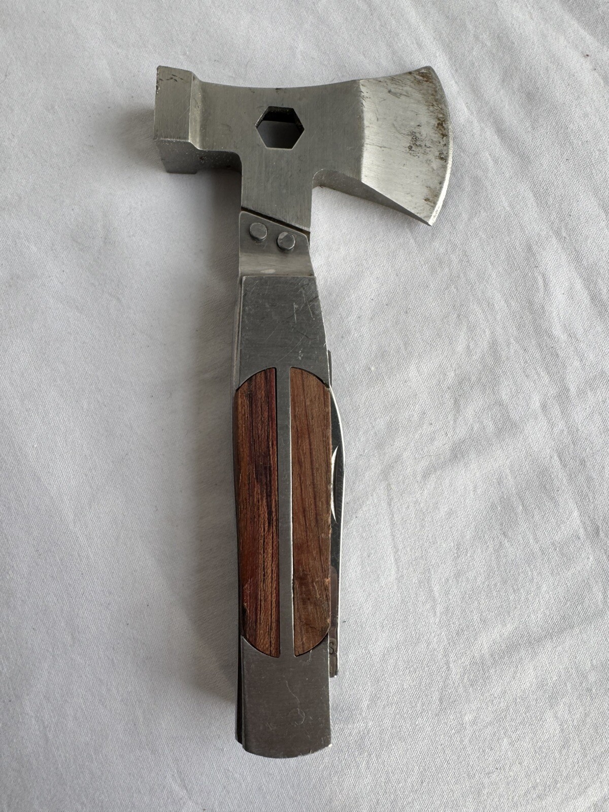 Sheffield Multi Tool Hatchet Axe Folding Knife Saw Blade Stainless No Sheath