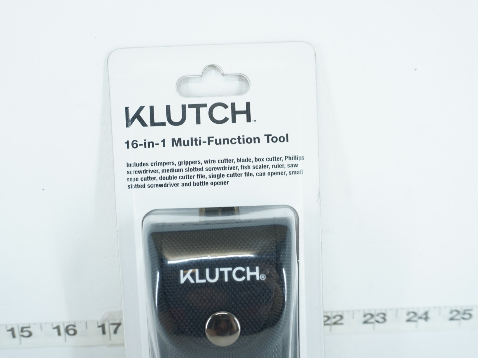 NEW – KLUTCH 16-IN1 MULTI-FUNCTION TOOL WITH CARRYING POUCH