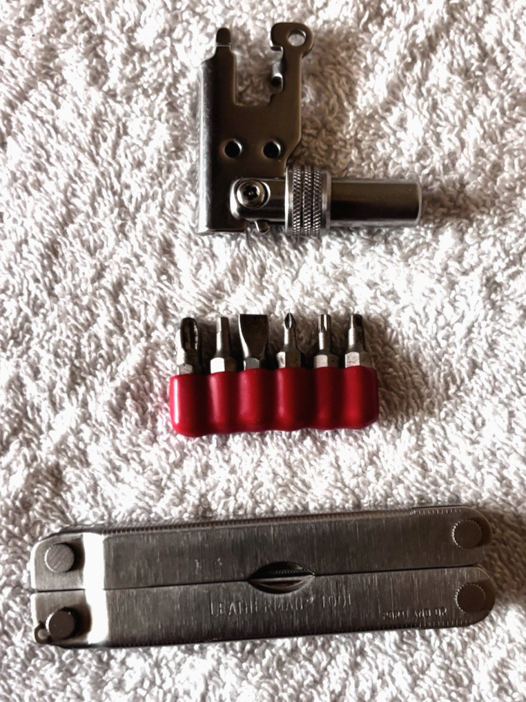Vintage 1997 Genuine Leatherman Survival Tool with Tool Adapter & Bit Set